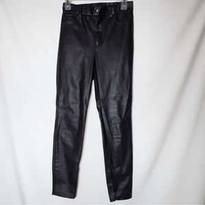 ZARA black leather pants